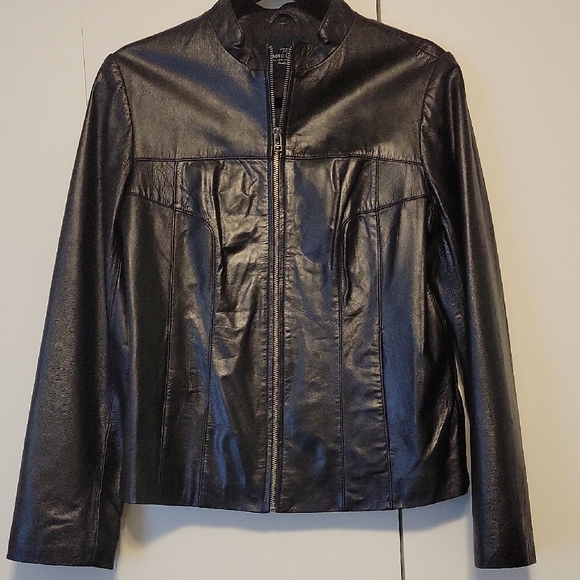 Black Faux Leather Jacket - Picture 2 of 6